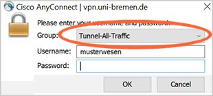 VPN via Cisco AnyConnect